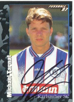 Michael Tarnat  Karlsruher SC  1997 Panini Bundesliga Sticker original signiert 