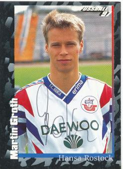 Martin Groth  FC Hansa Rostock  1997 Panini Bundesliga Sticker original signiert 