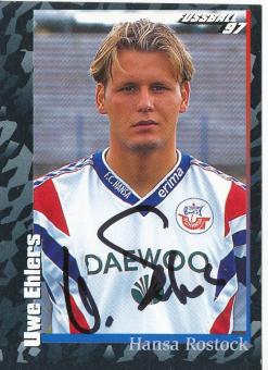 Uwe Ehlers  FC Hansa Rostock  1997 Panini Bundesliga Sticker original signiert 