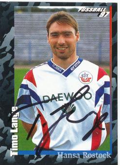 Timo Lange  FC Hansa Rostock  1997 Panini Bundesliga Sticker original signiert 