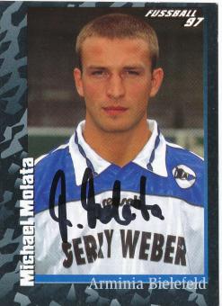 Michael Molata  Arminia Bielefeld  1997 Panini Bundesliga Sticker original signiert 