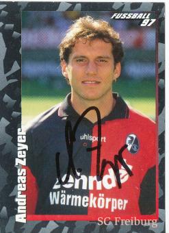 Andreas Zeyer  SC Freiburg  1997 Panini Bundesliga Sticker original signiert 