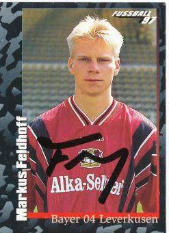 Markus Feldhoff  Bayer 04 Leverkusen  1997 Panini Bundesliga Sticker original signiert 