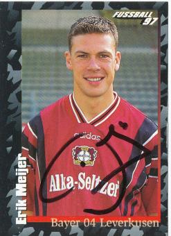 Erik Meijer  Bayer 04 Leverkusen  1997 Panini Bundesliga Sticker original signiert 
