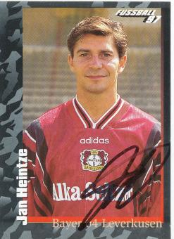Jan Heintze  Bayer 04 Leverkusen  1997 Panini Bundesliga Sticker original signiert 