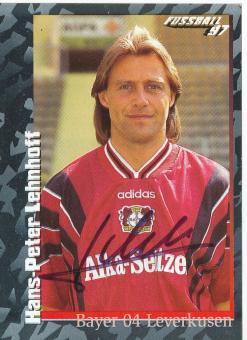 Hans Peter Lehnhoff  Bayer 04 Leverkusen  1997 Panini Bundesliga Sticker original signiert 