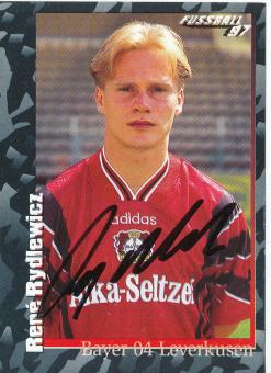 Rene Rydlewicz  Bayer 04 Leverkusen  1997 Panini Bundesliga Sticker original signiert 