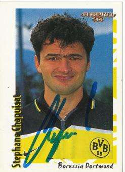 Stephane Chapuisat   Borussia Dortmund  1998 Panini Bundesliga Sticker original signiert 