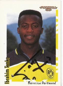 Ibrahim Tanko   Borussia Dortmund  1998 Panini Bundesliga Sticker original signiert 