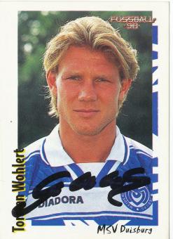 Torsten Wohlert  MSV Duisburg  1998 Panini Bundesliga Sticker original signiert 