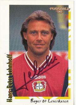 Hans Peter Lehnhoff  Bayer 04 Leverkusen  1998 Panini Bundesliga Sticker original signiert 