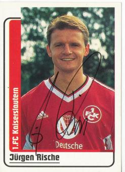 Jürgen Rische  FC Kaiserslautern  1999 Panini Bundesliga Sticker original signiert 