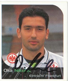 Oka Nikolov  Eintracht Frankfurt  2000 Panini Bundesliga Sticker original signiert 