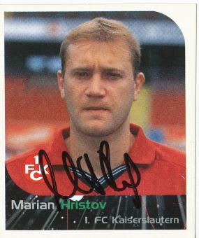 Marian Hristov  FC Kaiserslautern  2000 Panini Bundesliga Sticker original signiert 