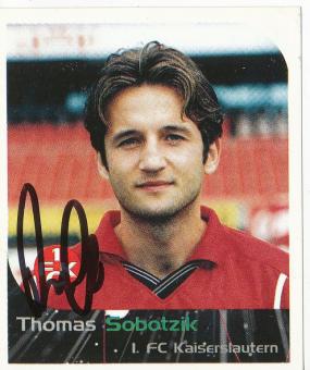 Thomas Sobotzik  FC Kaiserslautern  2000 Panini Bundesliga Sticker original signiert 