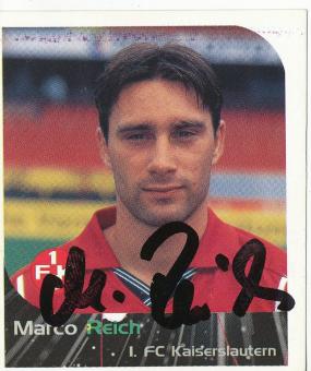 Marco Reich  FC Kaiserslautern  2000 Panini Bundesliga Sticker original signiert 