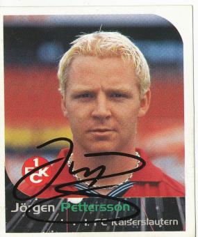 Jörgen Pettersson FC Kaiserslautern  2000 Panini Bundesliga Sticker original signiert 