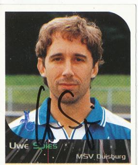 Uwe Spies  MSV Duisburg  2000 Panini Bundesliga Sticker original signiert 