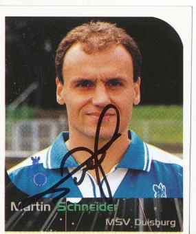 Martin Schneider  MSV Duisburg  2000 Panini Bundesliga Sticker original signiert 