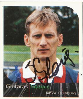 Gintaras Stauce  MSV Duisburg  2000 Panini Bundesliga Sticker original signiert 