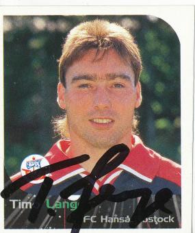 Timo Lange  FC Hansa Rostock  2000 Panini Bundesliga Sticker original signiert 