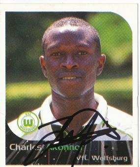 Charles Akonnor  VFL Wolfsburg  2000 Panini Bundesliga Sticker original signiert 