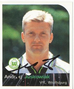 Andrzej Juskowiak  VFL Wolfsburg  2000 Panini Bundesliga Sticker original signiert 