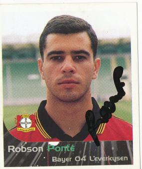 Robson Ponte  Bayer 04 Leverkusen  2000 Panini Bundesliga Sticker original signiert 