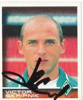 Victor Skripnik  SV Werder Bremen 2001 Panini Bundesliga Sticker original signiert 