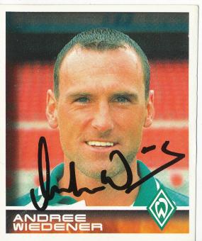 Andre Wiedener  SV Werder Bremen 2001 Panini Bundesliga Sticker original signiert 