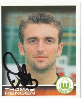 Thomas Hengen  VFL Wolfsburg 2001 Panini Bundesliga Sticker original signiert 