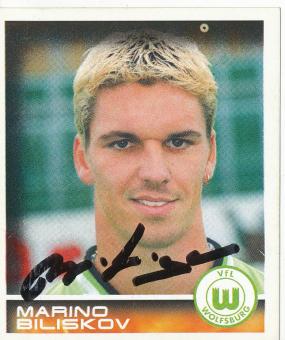 Marino Biliskov  VFL Wolfsburg 2001 Panini Bundesliga Sticker original signiert 