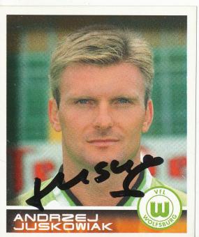Andrzej Juskowiak  VFL Wolfsburg 2001 Panini Bundesliga Sticker original signiert 
