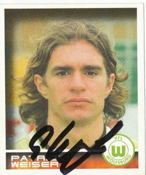 Patrik Weiser  VFL Wolfsburg 2001 Panini Bundesliga Sticker original signiert 
