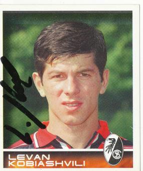 Levan Kobiashvili  SC Freiburg  2001 Panini Bundesliga Sticker original signiert 