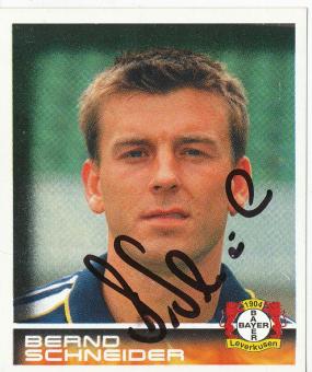Bernd Schneider  Bayer 04 Leverkusen  2001 Panini Bundesliga Sticker original signiert 