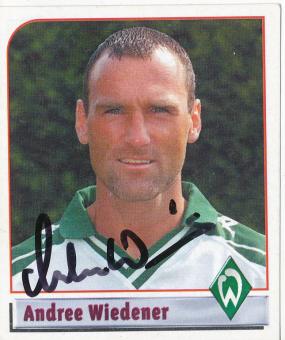 Andree Wiedener  SV Werder Bremen  2002 Panini Bundesliga Sticker original signiert 