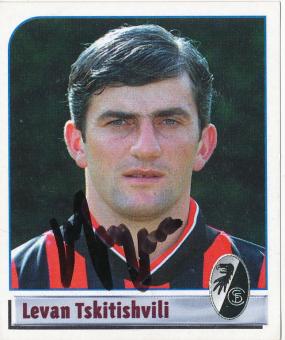 Levan Tskitishvili  SC Freiburg  2002 Panini Bundesliga Sticker original signiert 