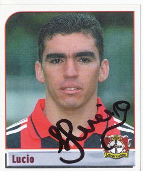 Lucio  Bayer 04 Leverkusen 2002 Panini Bundesliga Sticker original signiert 