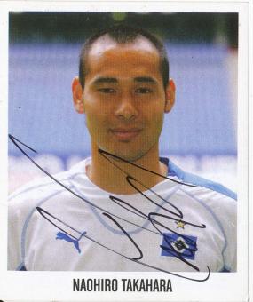 Naohiro Takahara  Hamburger SV  2005/2006 Panini Bundesliga Sticker original signiert 