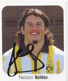 Nelson Valdez  Borussia Dortmund  2006/2007 Panini Bundesliga Sticker original signiert 