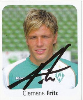 Clemens Fritz  SV Werder Bremen  2006/2007 Panini Bundesliga Sticker original signiert 