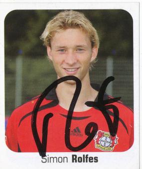 Simon Rolfes  Bayer 04 Leverkusen  2006/2007 Panini Bundesliga Sticker original signiert 