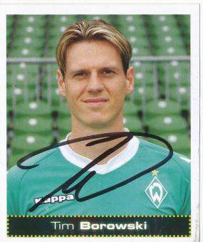 Tim Borowski  SV Werder Bremen  2007/2008 Panini Bundesliga Sticker original signiert 