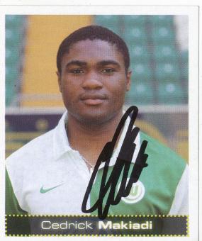 Cedrick Makiadi  VFL Wolfsburg  2007/2008 Panini Bundesliga Sticker original signiert 