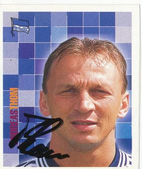 Andreas Thom  Hertha BSC Berlin  1999  Panini Bundesliga Sticker original signiert 