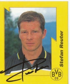 Stefan Reuter  Borussia Dortmund 1997/1998  Panini Bundesliga Sticker original signiert 