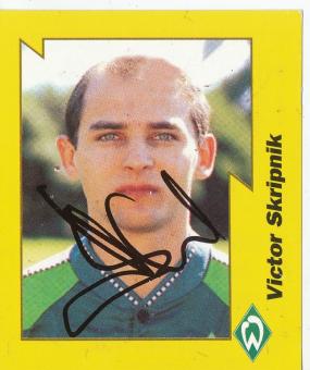 Victor Skripnik  SV Werder Bremen 1997/1998  Panini Bundesliga Sticker original signiert 