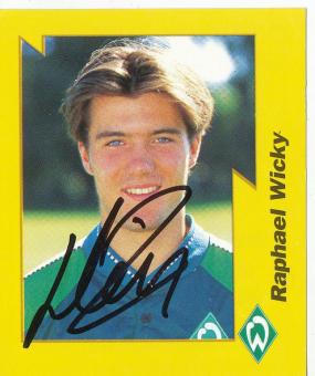 Raphael Wicky  SV Werder Bremen 1997/1998  Panini Bundesliga Sticker original signiert 