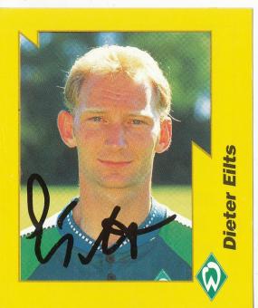 Dieter Eilts  SV Werder Bremen 1997/1998  Panini Bundesliga Sticker original signiert 